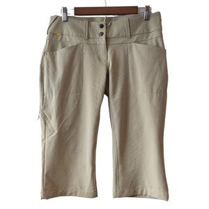 Lole Womens New Flaw Twill Explore Wicking UPF 50 Antibacterial Capri Pants 8